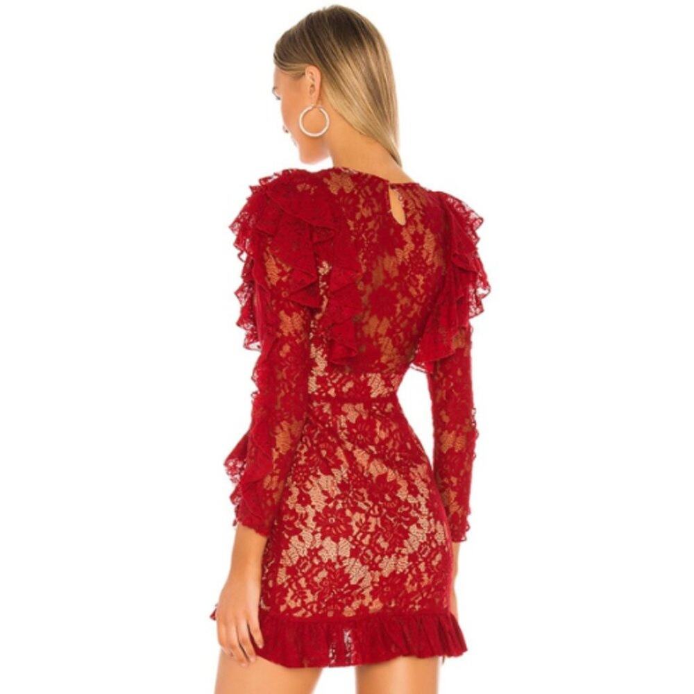 MAJORELLE Pamina Mini Dress in Rouge Red NWT Size Small - Picture 3 of 3